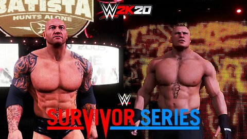 WWE Survivor Series (2020) - Batista Vs Brock Lesnar - WWE 2K20 Gameplay - PC - Full HD @ 1080p