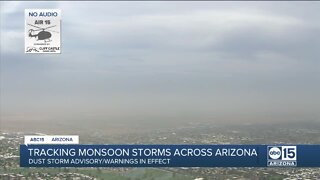 Wall of dust seen as monsoon storms hit Valley