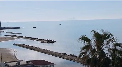 Rooftop View of Nero Beach from Our Hotel