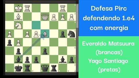 RESPONDENDO 1.e4 COM ENERGIA DEFESA PIRC #xadrez #chess #viral