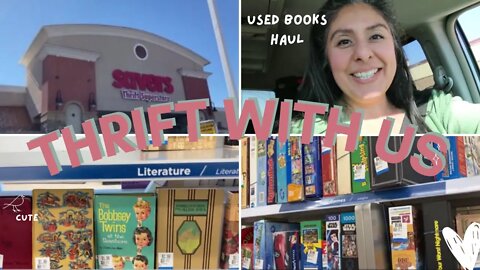 Thrift with me and the kids // Used book haul // Thrift with me