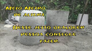 Como fazer vaso de cimento grande super fácil