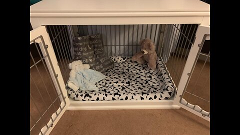 Review unipaws Furniture Style Dog Crate End Table with Cushion, Wooden Wire Pet Kennels with D...