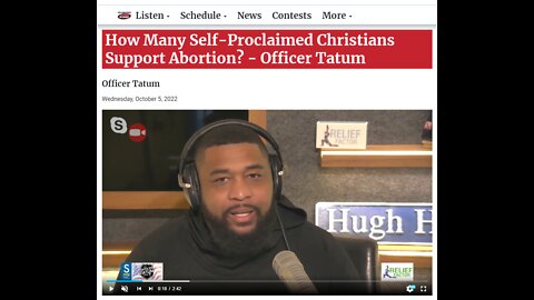 Officer Tatum on 990 The Answer- Christians & Abortion