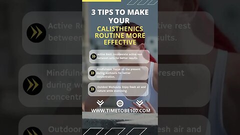 Get Healthy: 3 Beginner Calisthenics Tips #calisthenics #fitness #healthyliving #healthylifestyle