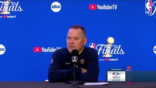 Head coach Malone praises Nuggets' defense against Miami Heat in Game 1