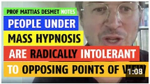 People under mass hypnosis are radically intolerant to the opposing point of view