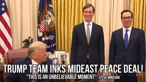 Trump announces Middle East Peace Deal 8 13 2020