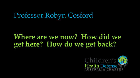 Professor Robyn Cosford: Where are we now? How did we get here? How do we get back?