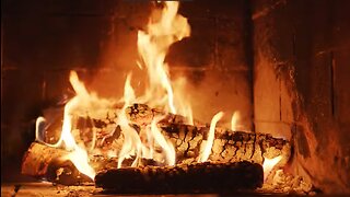 THE BEST FIREPLACE VIDEO. RELAXING FIREPLACE (12 HOURS) WITH BURNING LOGS AND CRACKLING FIRE SOUNDS