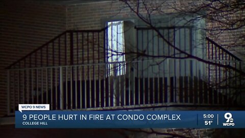 9 hospitalized after condo complex fire in College Hill
