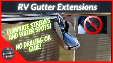 RV Camper Gutter Extenders - Get water past the sides of your RV