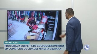 Notas falsas: procurada suspeita de golpe que comprou em comércios de cidades mineira e Baiana