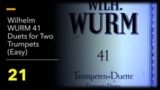 🎺 [TRUMPET DUETS] Wilhelm WURM 41 Duets for Two Trumpets - 21