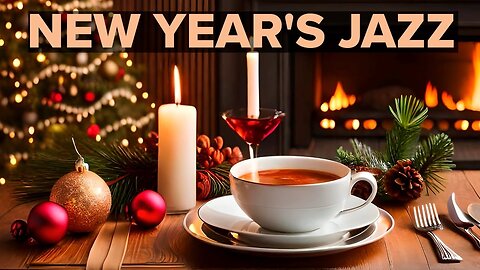 Sweet New Year's Jazz | Warm Fireplace Saxophone Music | Relaxin' Tunes