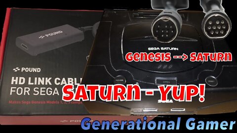 Using a Pound Genesis Cable on a Sega Saturn - Thanks HD Retrovision! (Live)