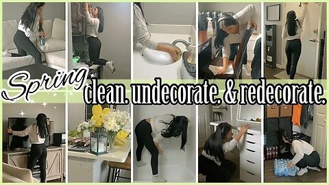 *EXTREME* SPRING CLEAN & UNDECORATE & REDECORATE WITH ME 2022 | SPEED CLEANING MOTIVATION |ez tingz