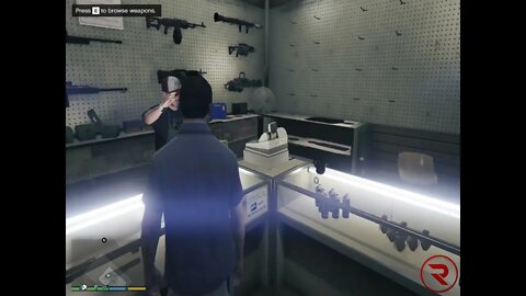 Grand Theft Auto 5 Michael at the Gun Practice