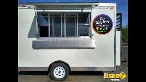 Brand New 2021 8' x 12' Beverage Concession Trailer | Never Used Mobile Drinks Unit