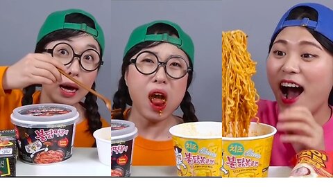 Convenience store spicy models chicken hot dog Mukbang dona