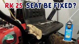 Damaged RK25 Backhoe Seat - Can it be repaired with Great Stuff? E-102