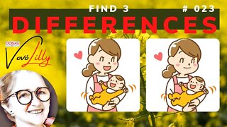 FIND THE THREE DIFFERENCES | # 023 | EXERCISE YOUR MEMORY