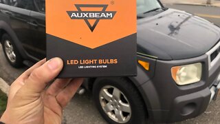 03 Honda Element Build P2: LET THERE BE LIGHT AUXBEAM F-16 LED Headlights Install HOW TO & REVIEW