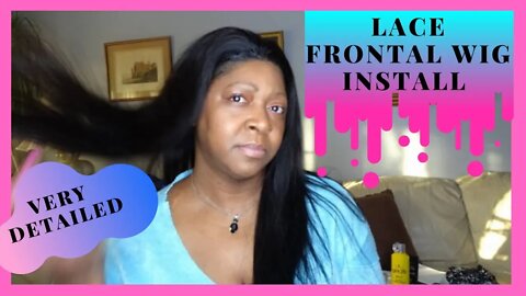 VERY DETAILED Lace Frontal Wig Install Cutting The Lace