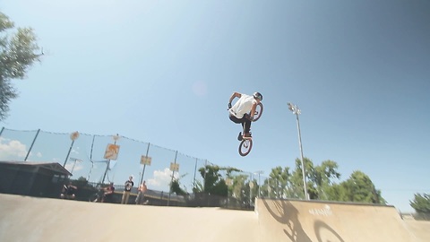 Pro BMX rider shows off insane skills