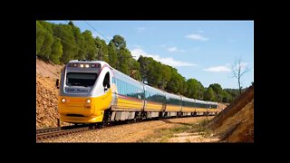 Current top service speed on Australian railways is 160 km/h (100 mph)