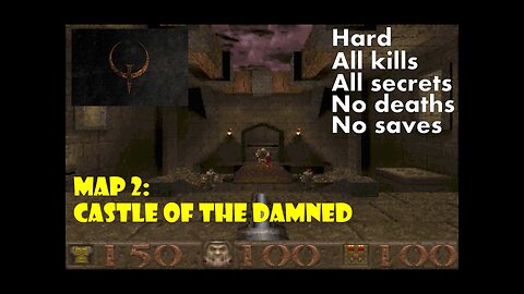 Quake (1996): Episode 1 — Dimension of the Doomed: Map 2 (E1M2) — Castle of the Damned
