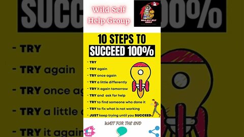 🔥10 steps to succeed 100%🔥#shorts🔥#wildselfhelpgroup🔥4 September 2022🔥