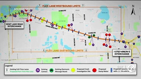 Next phase of I-96 Flex Route construction set to begin early March