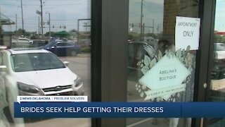 Brides Seek Help Getting Their Dresses