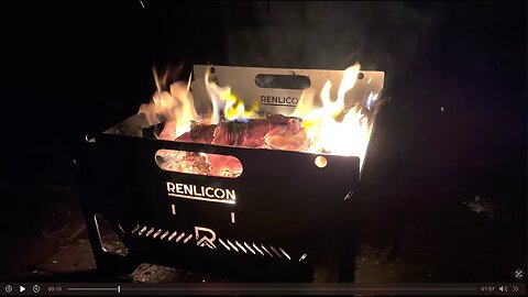 Renlicon Portable and Collapsable Fire Pit for camping