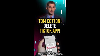 Tom Cotton: Delete the TikTok APP! #shorts