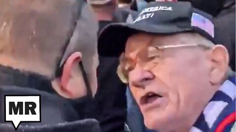 Confused Old Trumper UNLOADS On Young MAGA Supporters He Thinks Are Antifa