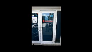 Commercial storefront door repair; door hinges/pivots and lock repair, in Pompano Beach, Florida.