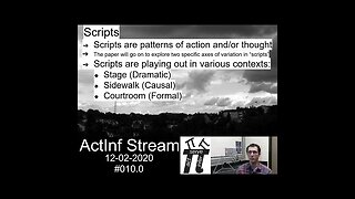 ActInf Livestream #010.0: "A variational approach to scripts" (2020)
