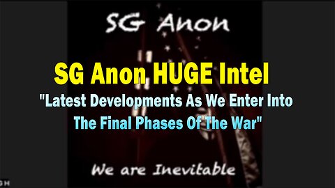 SG Anon HUGE Intel Nov 6: "Latest Developments As We Enter Into The Final Phases Of The War"