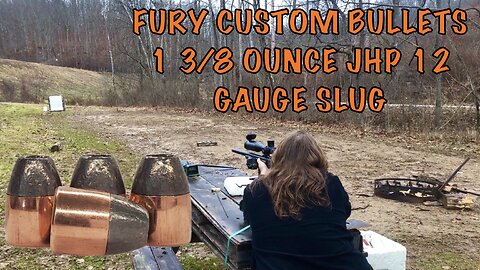Fury Custom 12 Gauge 1 3/8oz JHP Slug Range Testing - Longshot