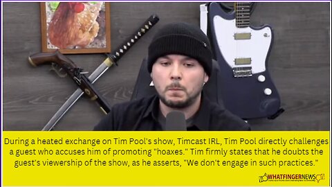 During a heated exchange on Tim Pool's show, Timcast IRL, Tim Pool directly challenges a guest