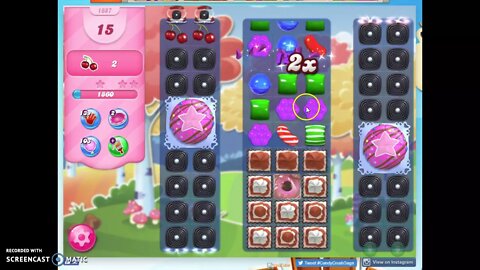 Candy Crush Level 1687 Audio Talkthrough, 3 Stars 0 Boosters