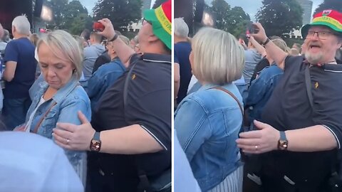 Man Has Priceless Reaction To Mistakenly Holding The Wrong Woman