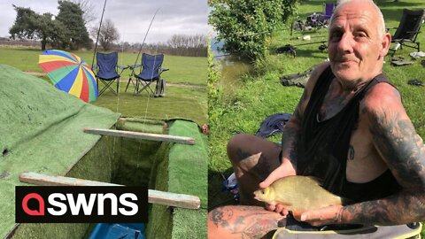UK fisherman got stunning send-off after undertakers surprised family with angling themed graveside