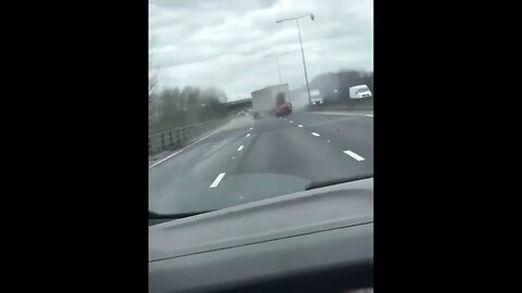 Semi Pretzel #shorts #dashcams #baddrivers #truck #semi