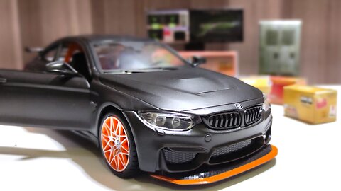 Unboxing BMW car M4 GTS 1:24 scale | Realistic Premium Diecast Model |