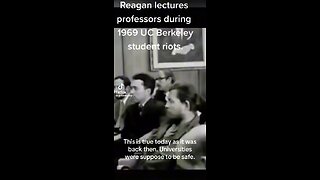 Reagan Lectures Berkeley Professors During 1969 Student Riots