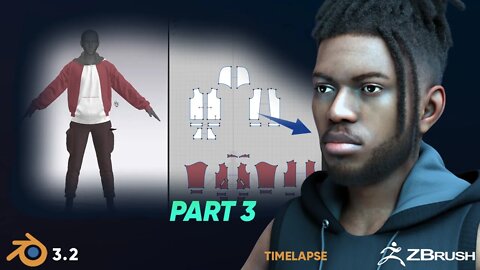 Adam | 3d realistic Character for animation | Part 3 | cloth retopology | ZBrush | Blender