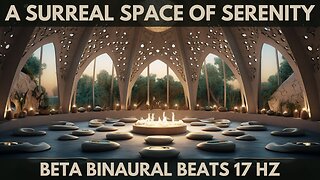 1 Hour of Meditation Music on a Gaudí-inspired meditation room, Beta Binaural Beats 17 Hz
